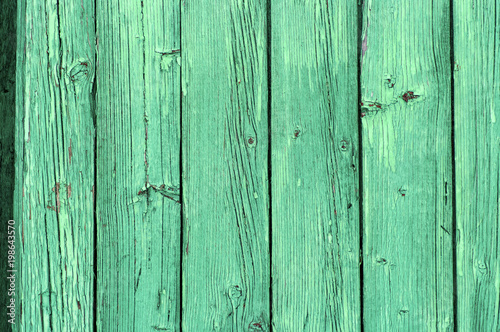 Green wooden texture with cracked paint.