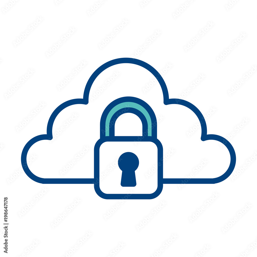 cloud storage technology data browser secure padlock cloud storage technology data browser secure padlock