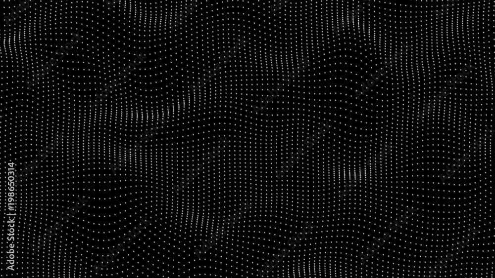 Abstract Minimal Morphing Dot Surface in Seamless Loop