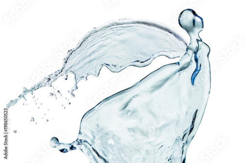 water angel ballet on white background