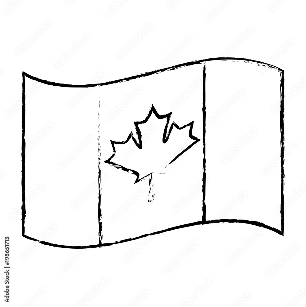 Canadian Flag Outline