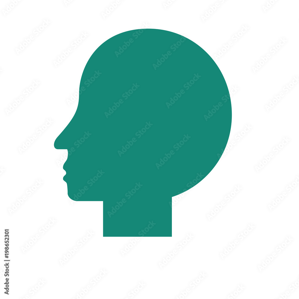 silhouette human head male character vector illustration silhouette human head male character vector illustration