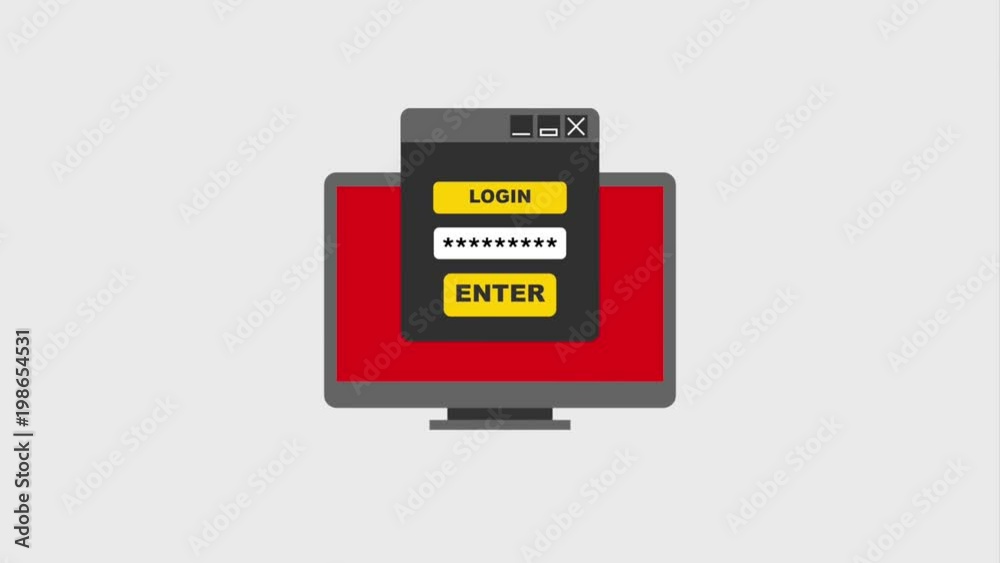 computer web page login code enter cyber security animation hd computer web page login code enter cyber security animation hd