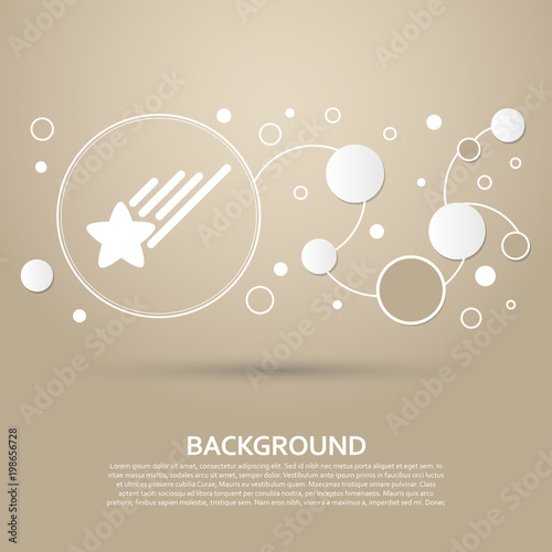 Star Icon on a brown background with elegant style and modern design infographic. Vector photo