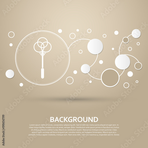 Knockout for carpets icon on a brown background with elegant style and modern design infographic. Vector