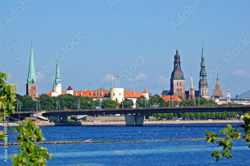 Panoramic view of Riga city, the capital of Latvia