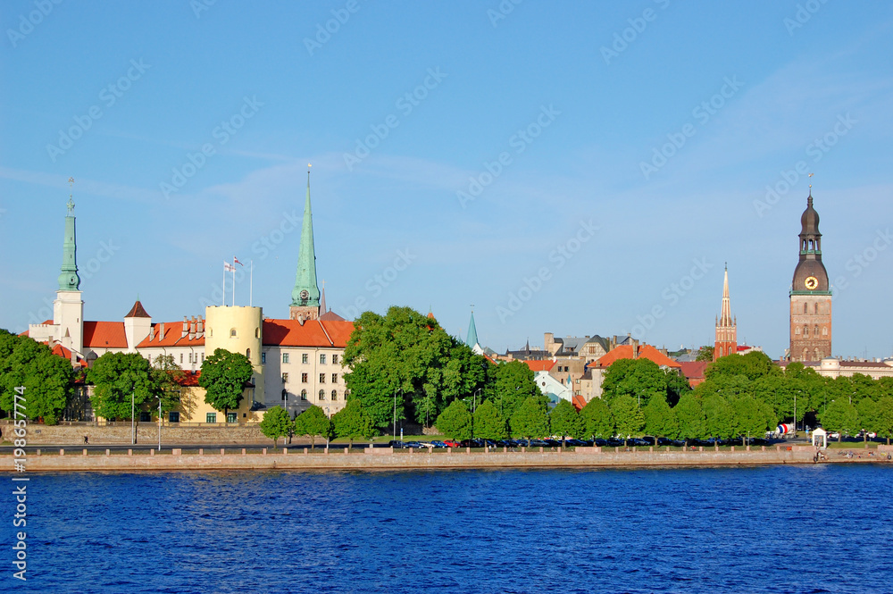 Panoramic view of Riga city, the capital of Latvia