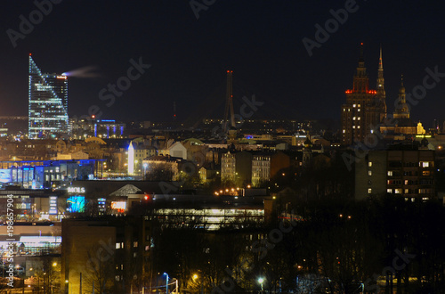 Panoramic view of Riga city, the capital of Latvia