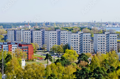 Panoramic view of Riga city, the capital of Latvia