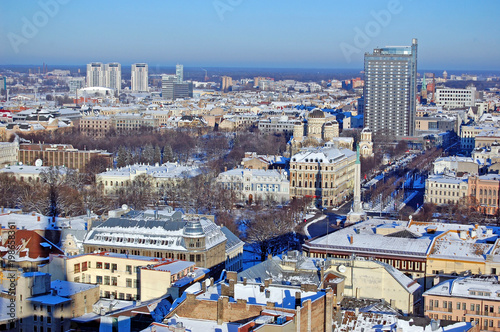 Panoramic view of Riga city  the capital of Latvia