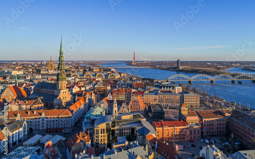 Panoramic view of Riga city, the capital of Latvia © Ikars Kublins