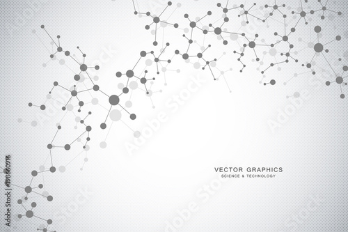 Molecular structure background. Genetic and science research.