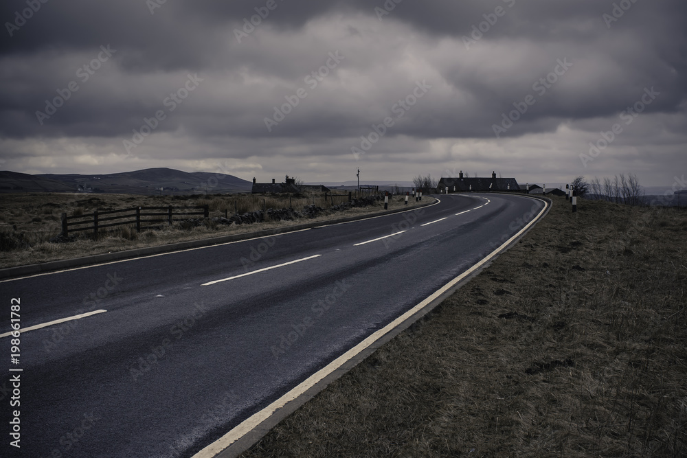 Scenic landscape of Peak District National Park,Derbyshire,Uk