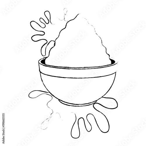 ceramic container with color powder holy celebration