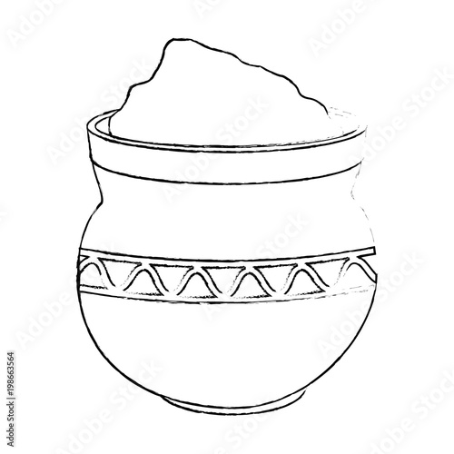 cauldron with powder holy celebration
