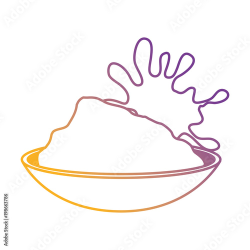 ceramic container with color powder holy celebration
