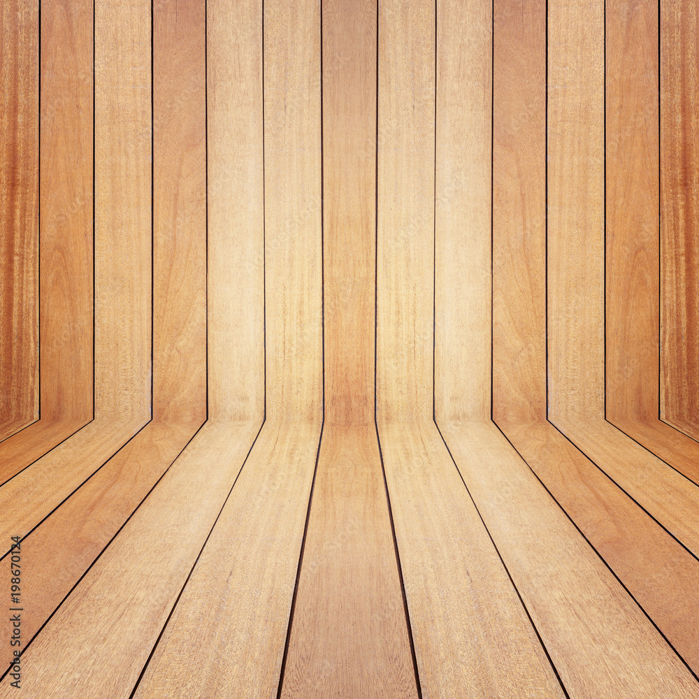 Brown pine wooden empty space. perspective wall. For display or montage product design Brown pine wooden empty space. perspective wall. For display or montage product design