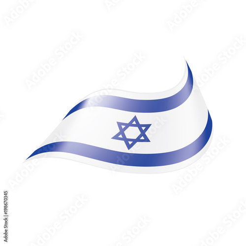 Israel flag, vector illustration