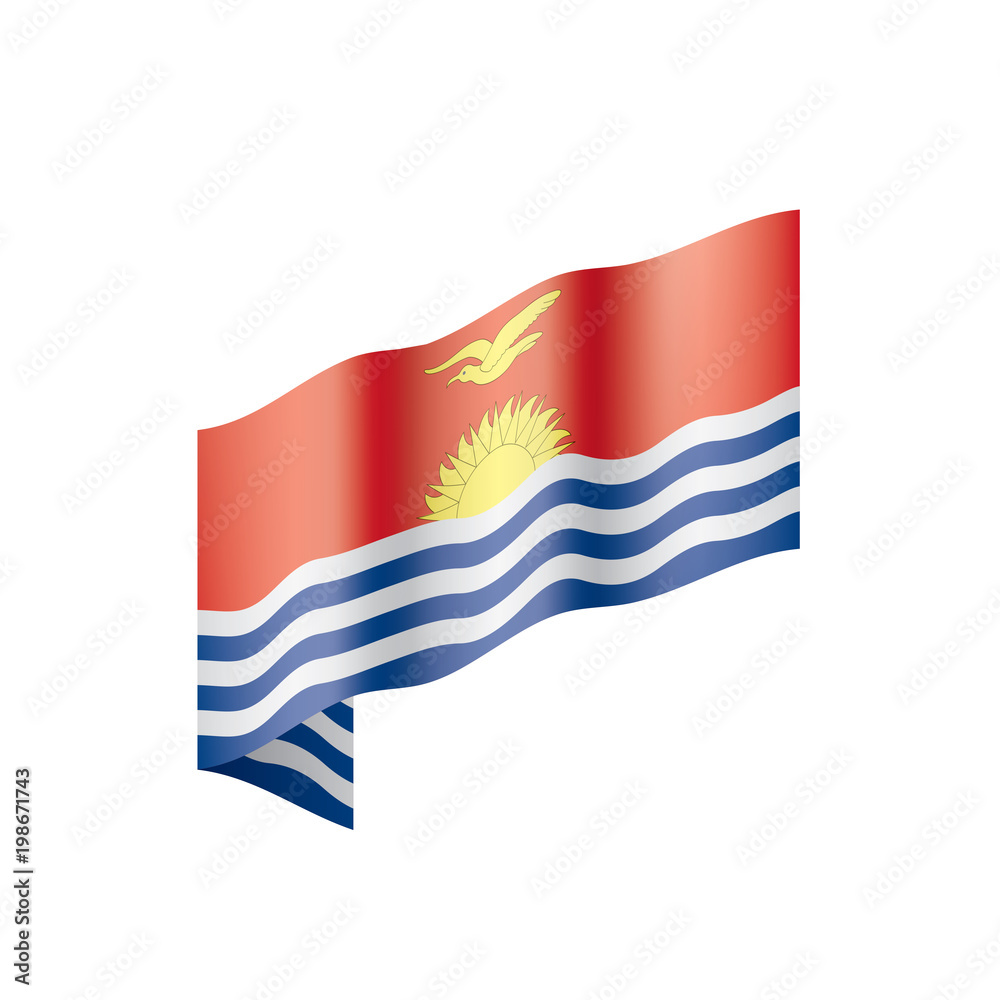 Obraz premium Kiribati flag, vector illustration