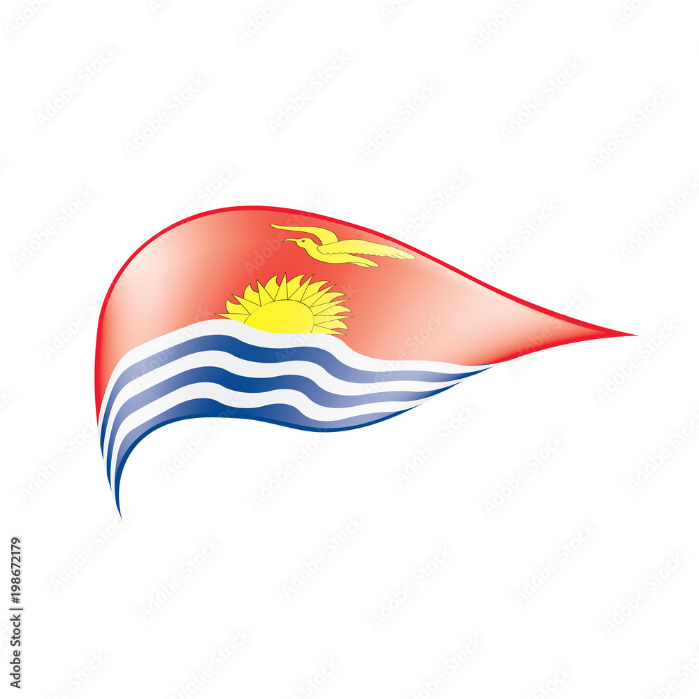 Obraz premium Kiribati flag, vector illustration