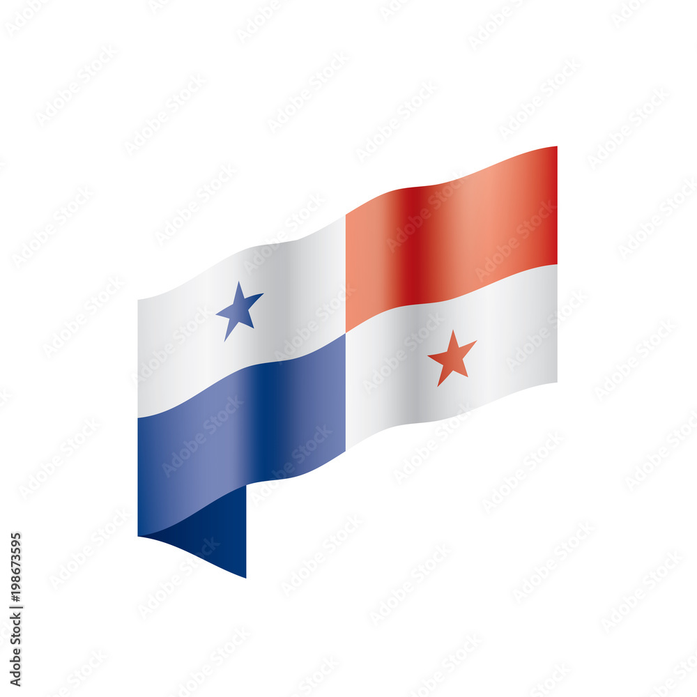 Fototapeta premium Panama flag, vector illustration