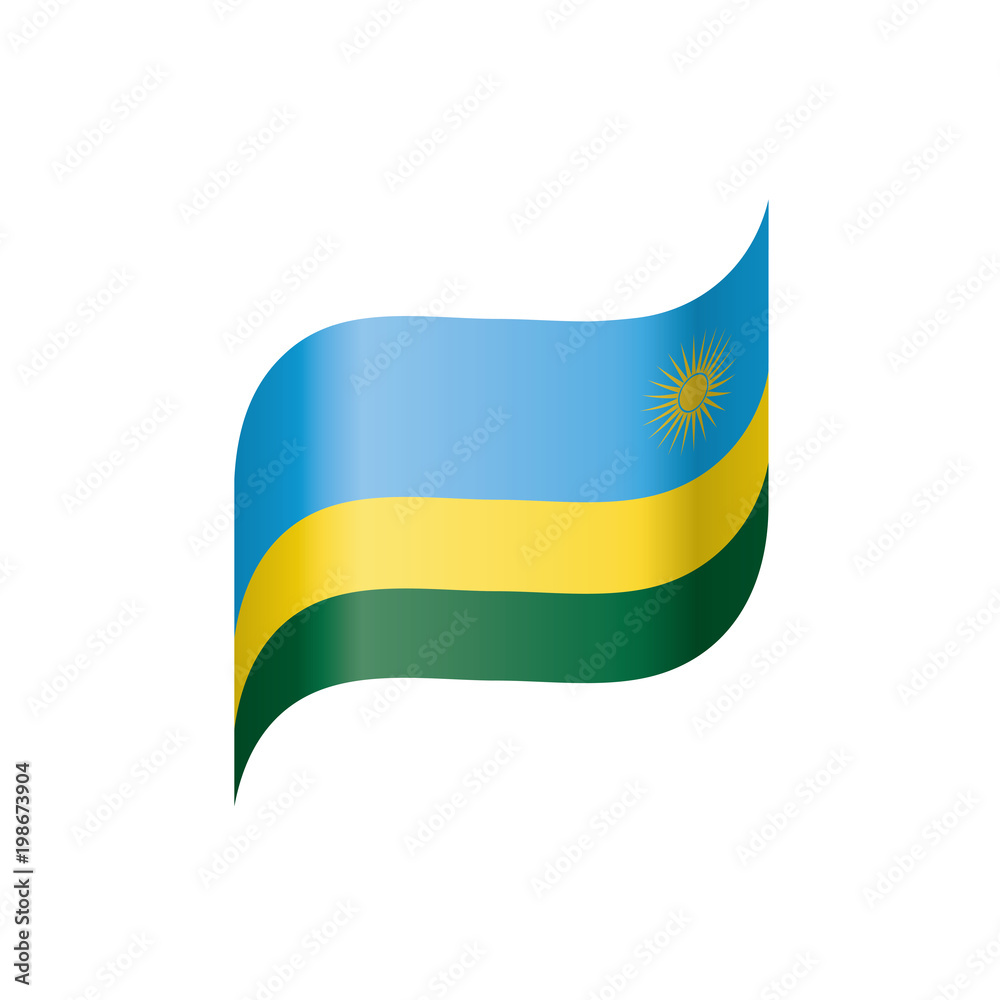 Rwanda flag, vector illustration Rwanda flag, vector illustration