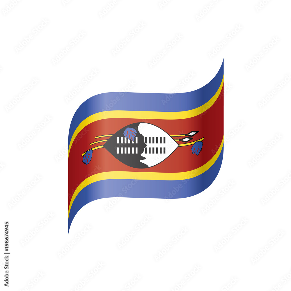 Obraz premium Swaziland flag, vector illustration