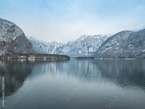 hallstatt austria landscape apls moutain winter season snow 
