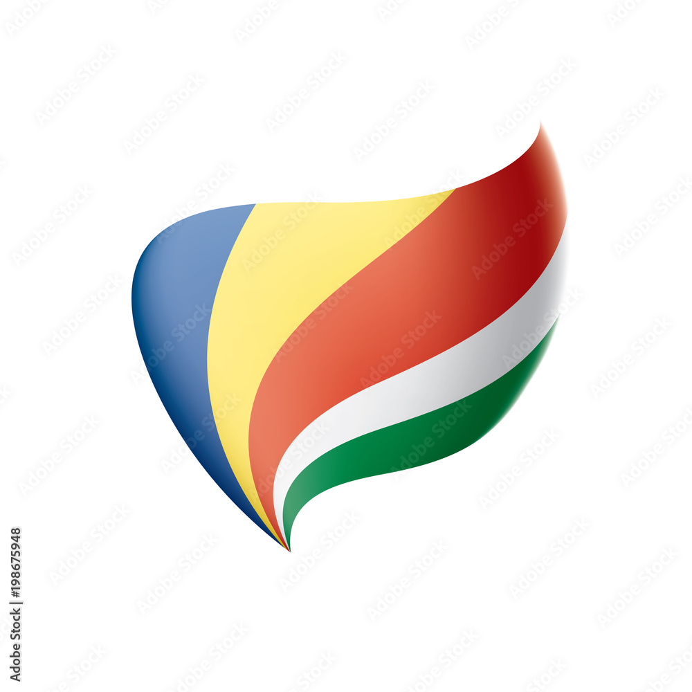 Fototapeta premium Seychelles flag, vector illustration