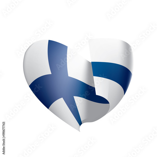Finland flag, vector illustration