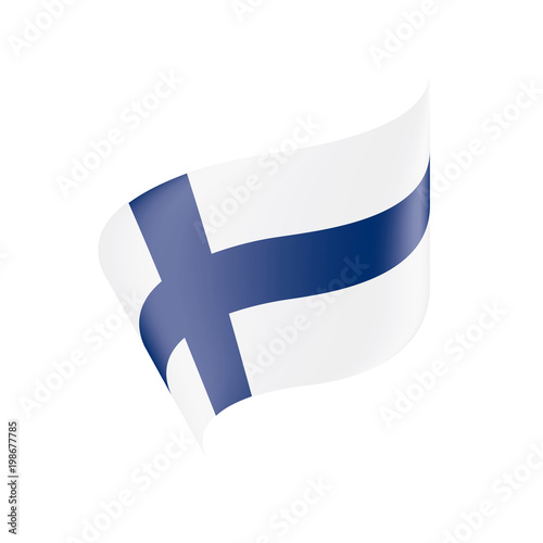 Finland flag, vector illustration