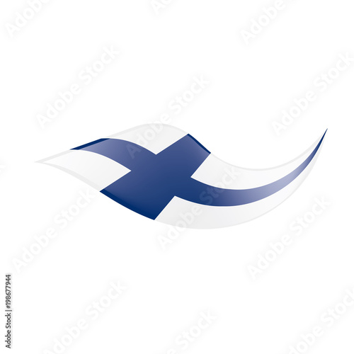 Finland flag, vector illustration