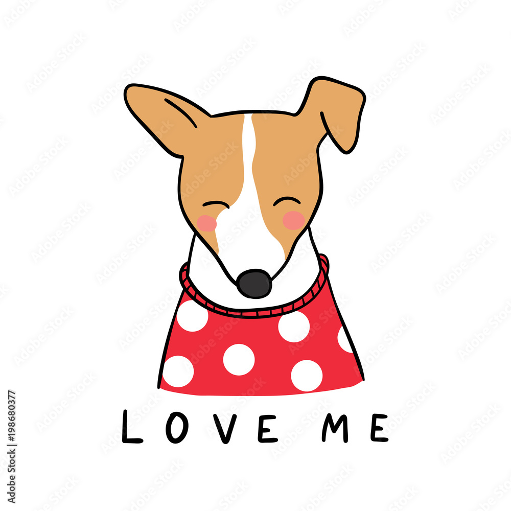 Cute vector illustration draw character design of cute dog and ...