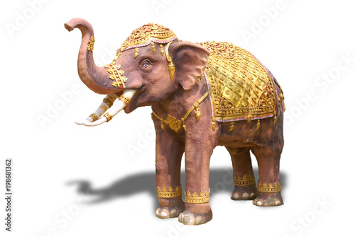 Canvas Print elephant sculpture isolated on white