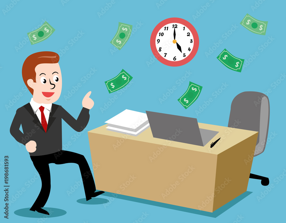 businessman happy for your earnings in the company businessman happy for your earnings in the company