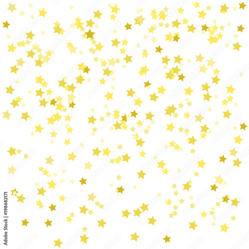 Abstract wallpaper with random falling golden stars. Pretty colors. Geometric background with confetti. Texture for design. Print for polygraphy, posters, t-shirts and textiles. Greeting cards Abstract wallpaper with random falling golden stars. Pretty colors. Geometric background with confetti. Texture for design. Print for polygraphy, posters, t-shirts and textiles. Greeting cards