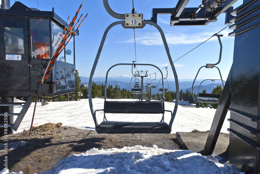 mechanical skii lift chairs Mt. Hood Oregon.