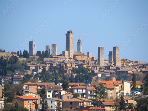 Landscape of the wonderful village of San Gimignano. A Unesco World Heritage. Tuscany, Italy © Matteo Ceruti