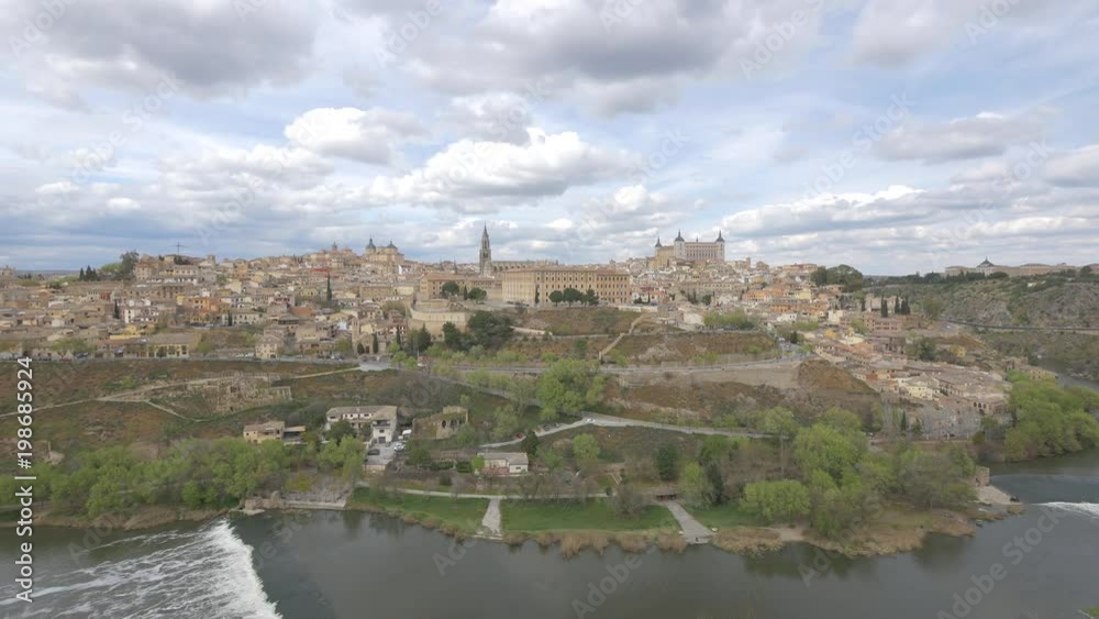Cityscape of Toledo and Tajo River Cityscape of Toledo and Tajo River