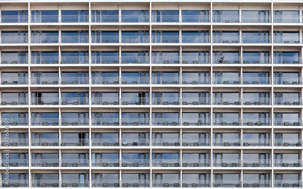 Modern building facade with windows