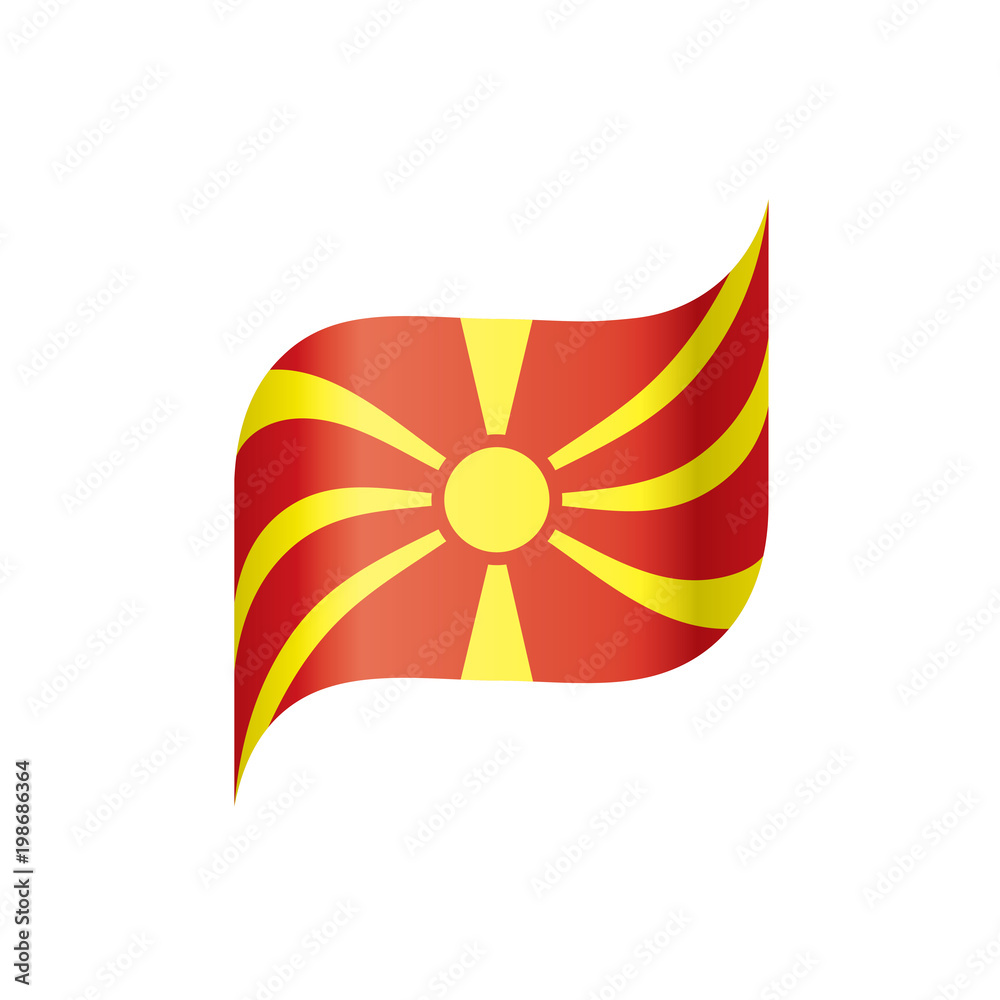 Obraz premium Macedonia flag, vector illustration