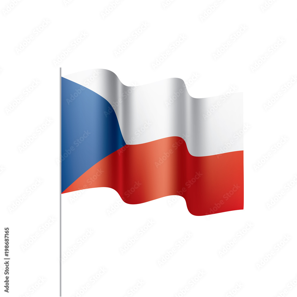 Czechia flag, vector illustration Czechia flag, vector illustration