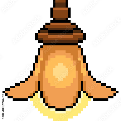 vector pixel art lamp