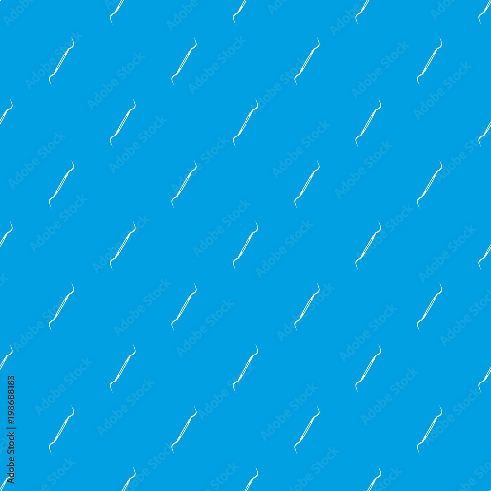 Dental instrument, probe pattern seamless blue
