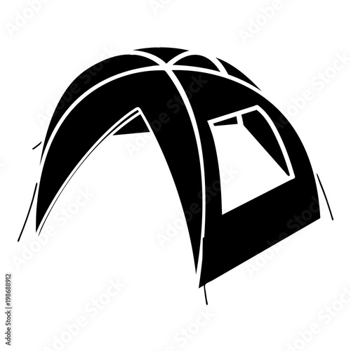 New tent icon, simple style
