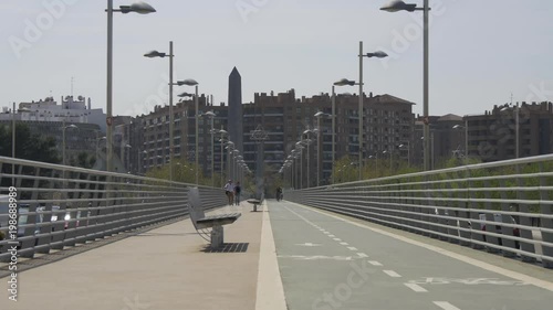 Puente de La Almozara and the Obelisk  photo
