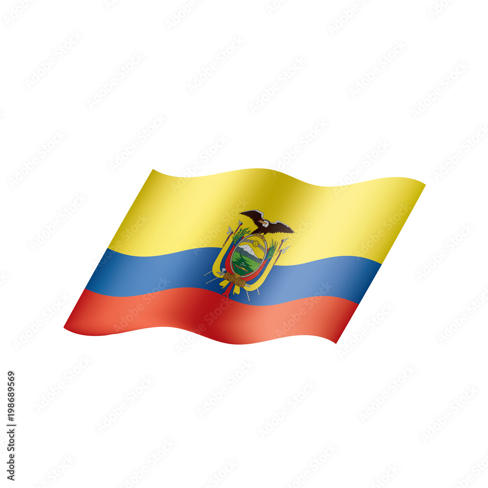 Ecuador flag, vector illustration Ecuador flag, vector illustration