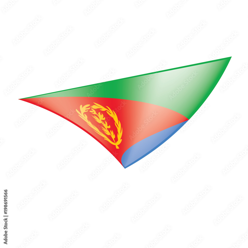 Fototapeta premium Eritrea flag, vector illustration