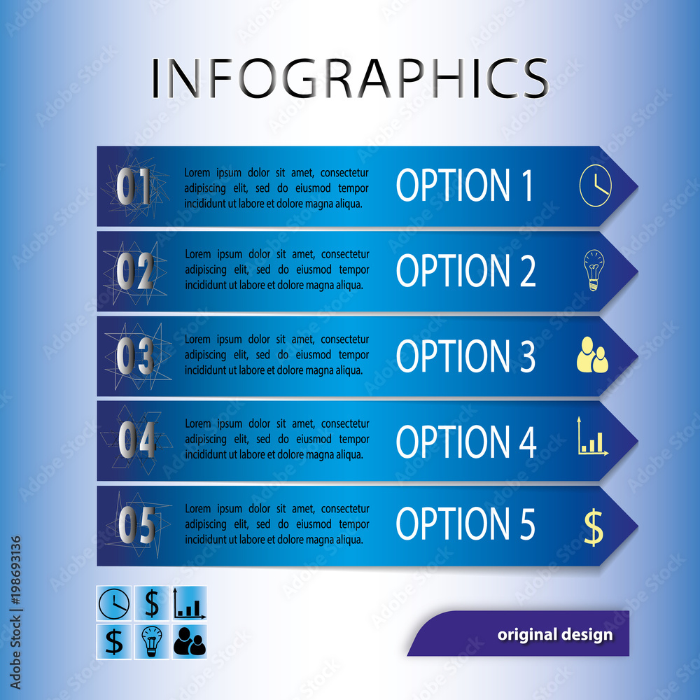 Fototapeta premium infographics for business presentations vector EPS10