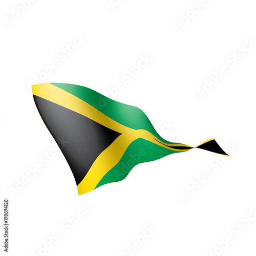 Jamaica flag, vector illustration